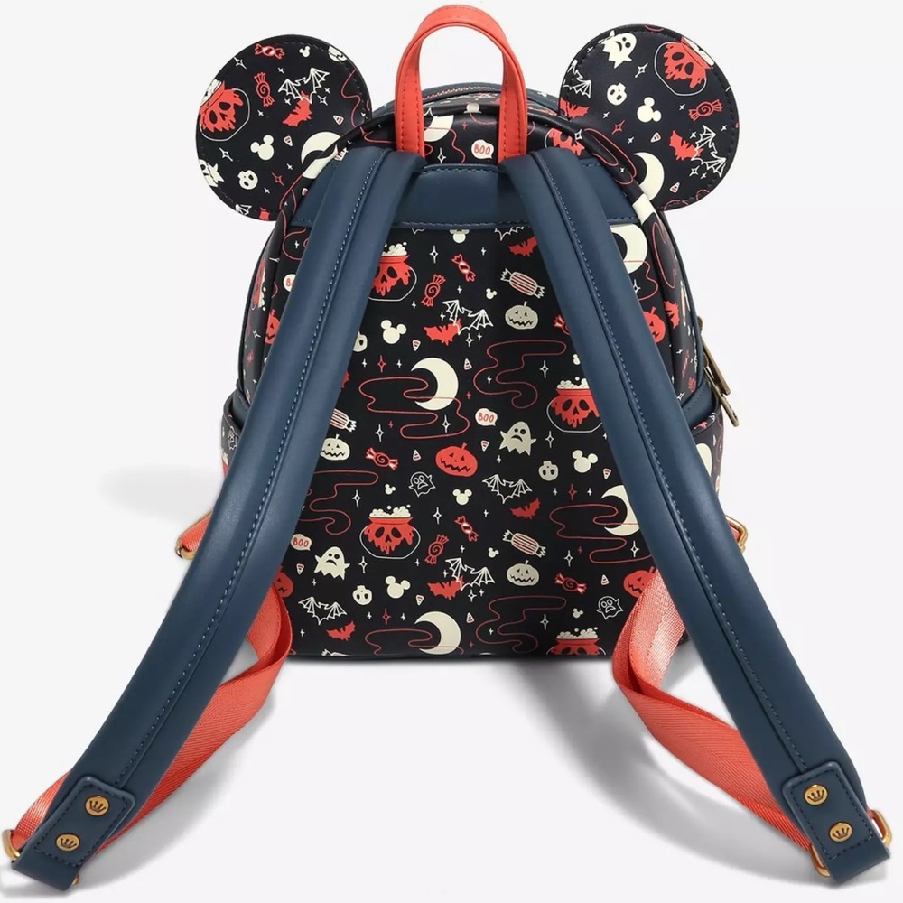 Loungefly x Disney Mickey & Minnie Halloween Ears Glow-in-the-Dark Mini Backpack - Picture 16 of 16